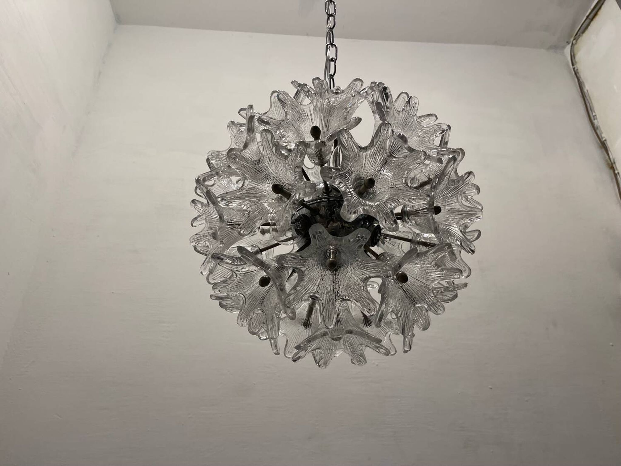 Murano Glass Flower Chandeliers by Paolo Venini for Veart, 1960s