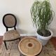 Round cane coffee table