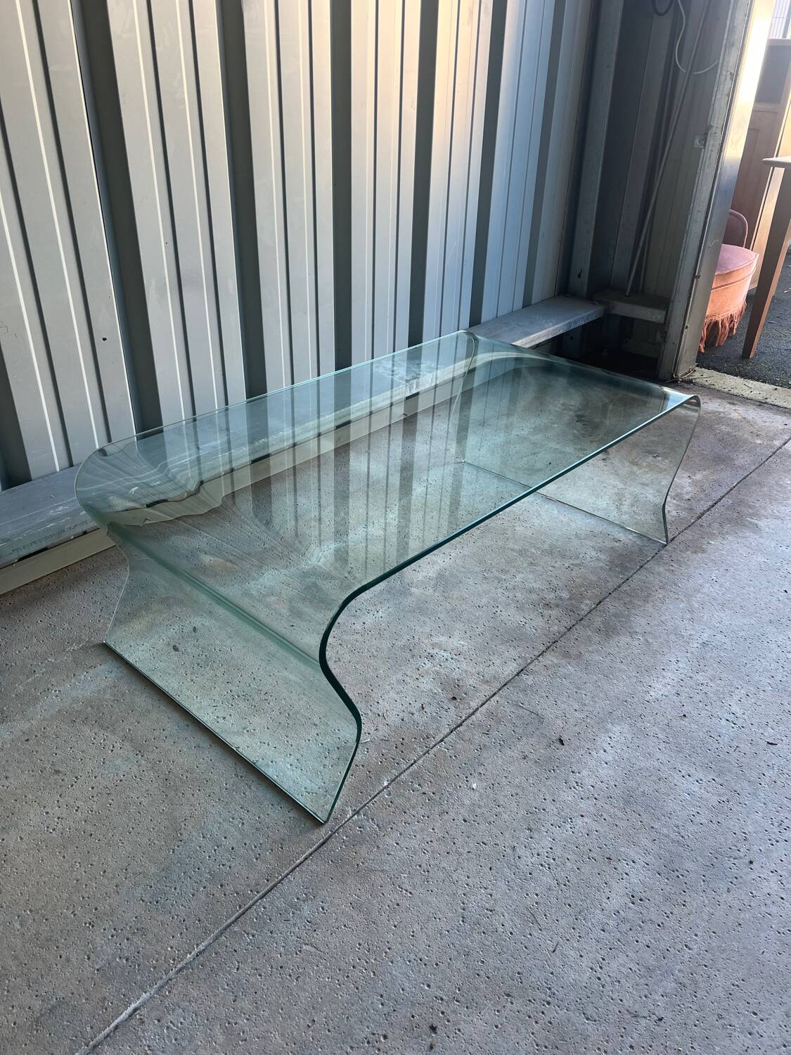 Glass coffee table