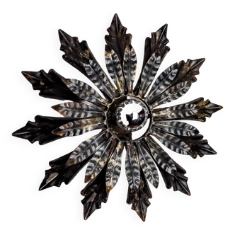 Sun and floral appliques by Ferro Arte, Spain, 1970
