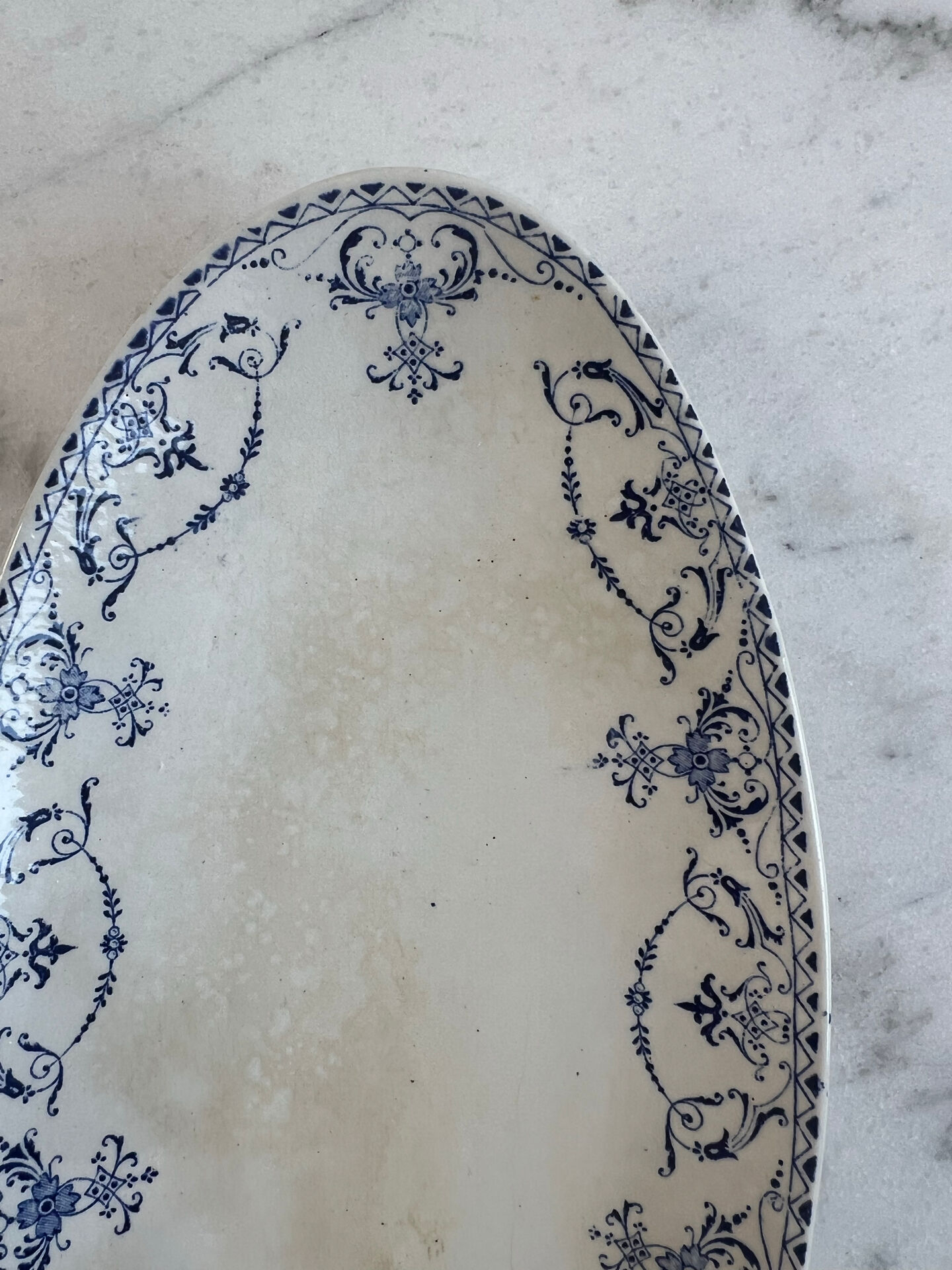 Set of 2 oval dishes Lunéville KG — Moustiers Collection, Earthenware