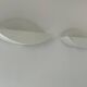 Pair of vintage white perforated metal wall lights, France 1980