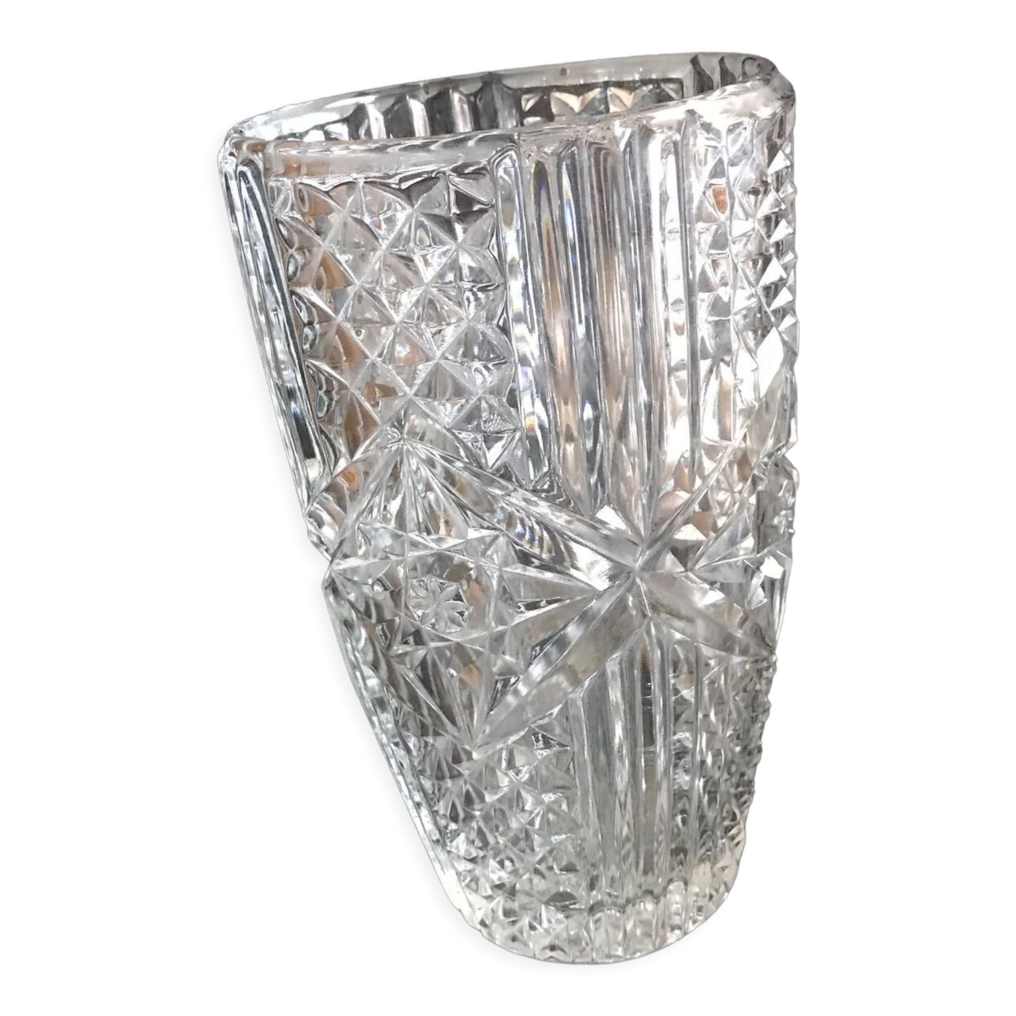 Old pressed glass vase