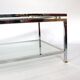 Table basse verre et métal chromé