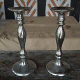 Paire de chandeliers argent