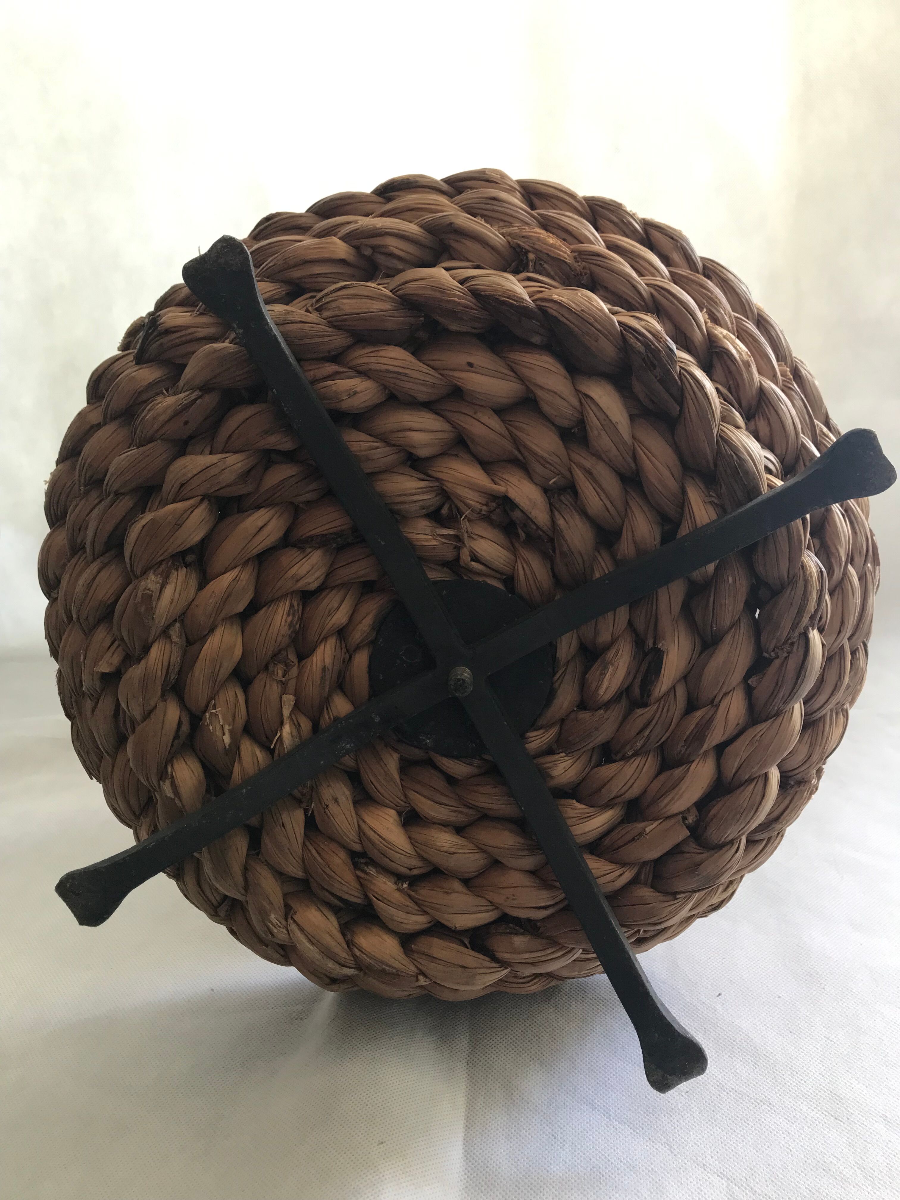 Fruit tray display in braided rope on 3 levels