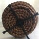 Fruit tray display in braided rope on 3 levels