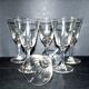 Meisenthal, série de 6 verres à vin en verre soufflé taillé