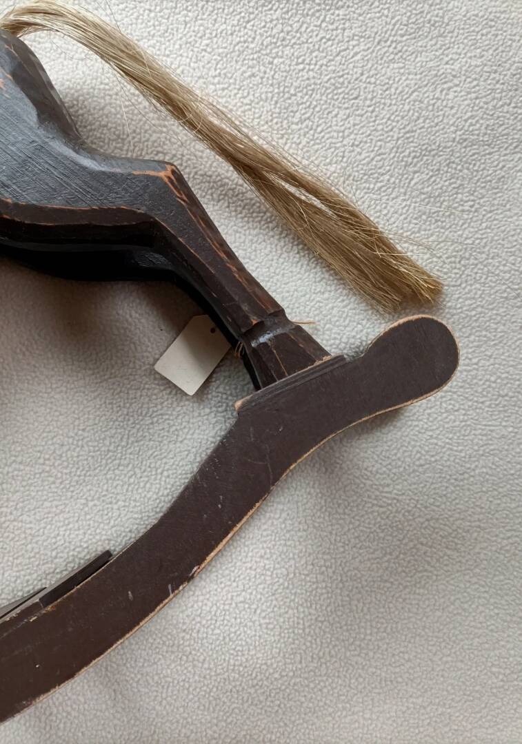 Retro wooden rocking horse