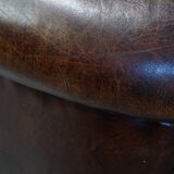 Club chair made of sheepskin leather