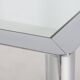 Square chrome-plated steel table by Sergio Mazza for Cinova, Italy, 1970s