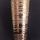 Cubist vase in gilded and ridged ceramic