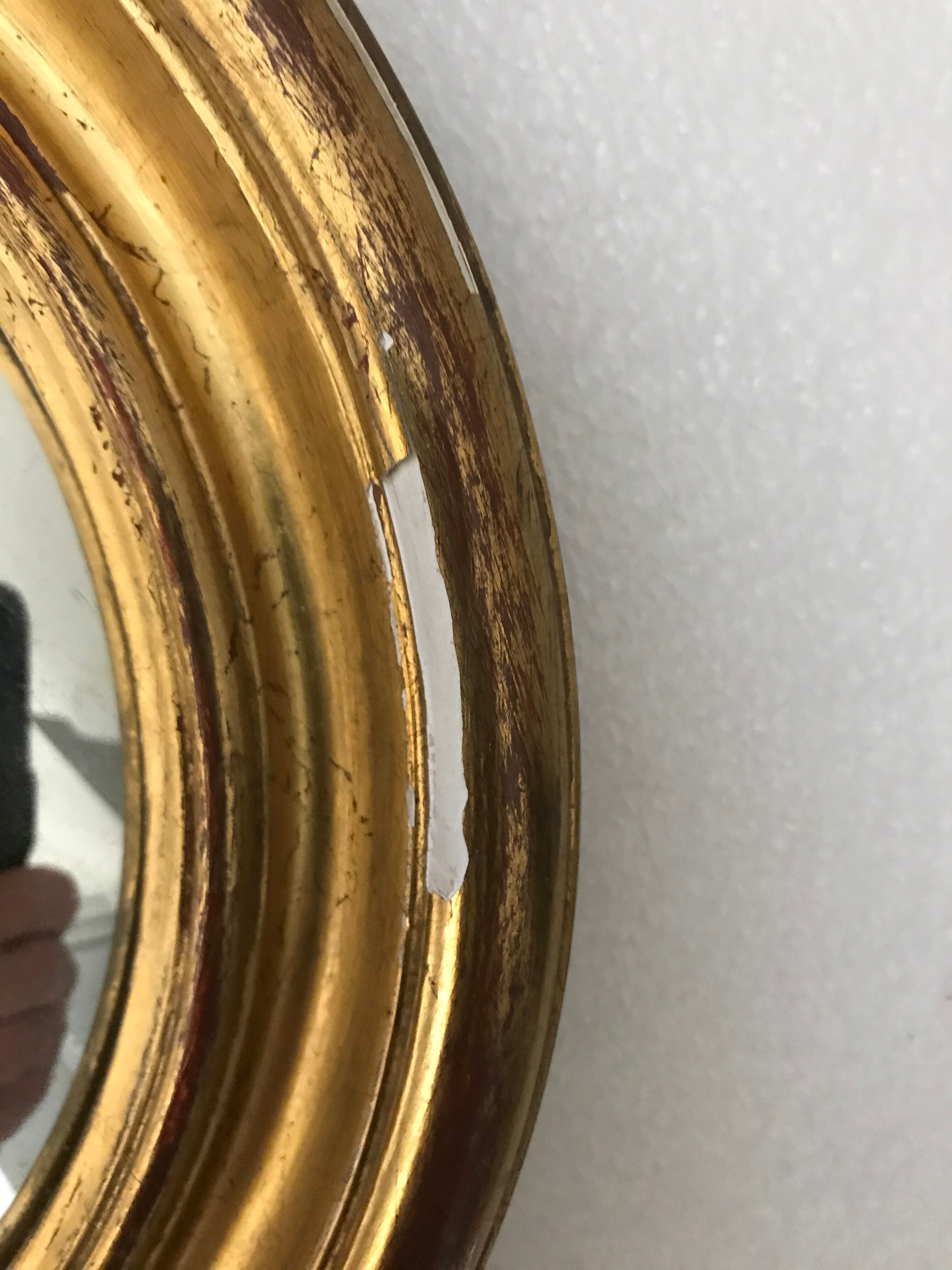 Old golden witch mirror - 26cm