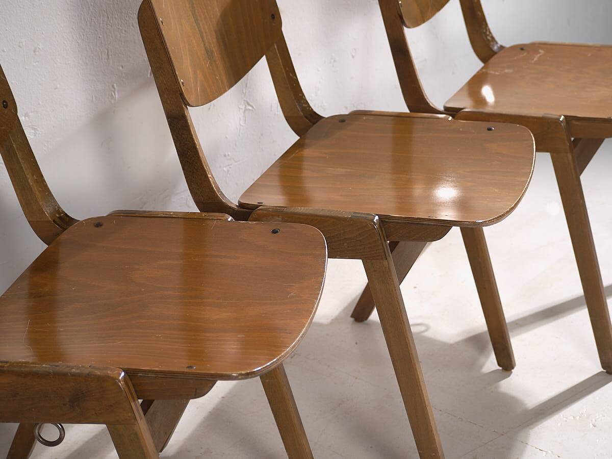 Chaises de salle à manger vintage Thonet (c.1950). Ensemble de 6 pièces