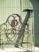 Late 19th century wrought iron bed with patina