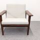 Pair of Scandinavian style armchairs in teak, France circa 1950.
