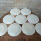 9 old flat plates in Salins ironstone model Nénuphar 24.5cm