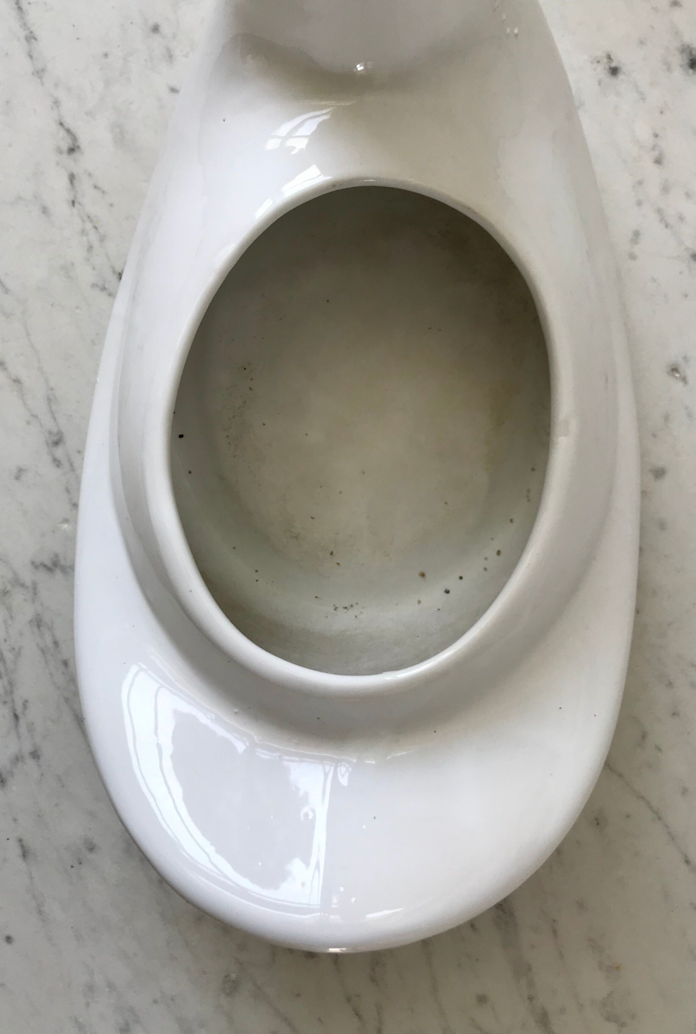 White swan pot cover in ceramic design 50s