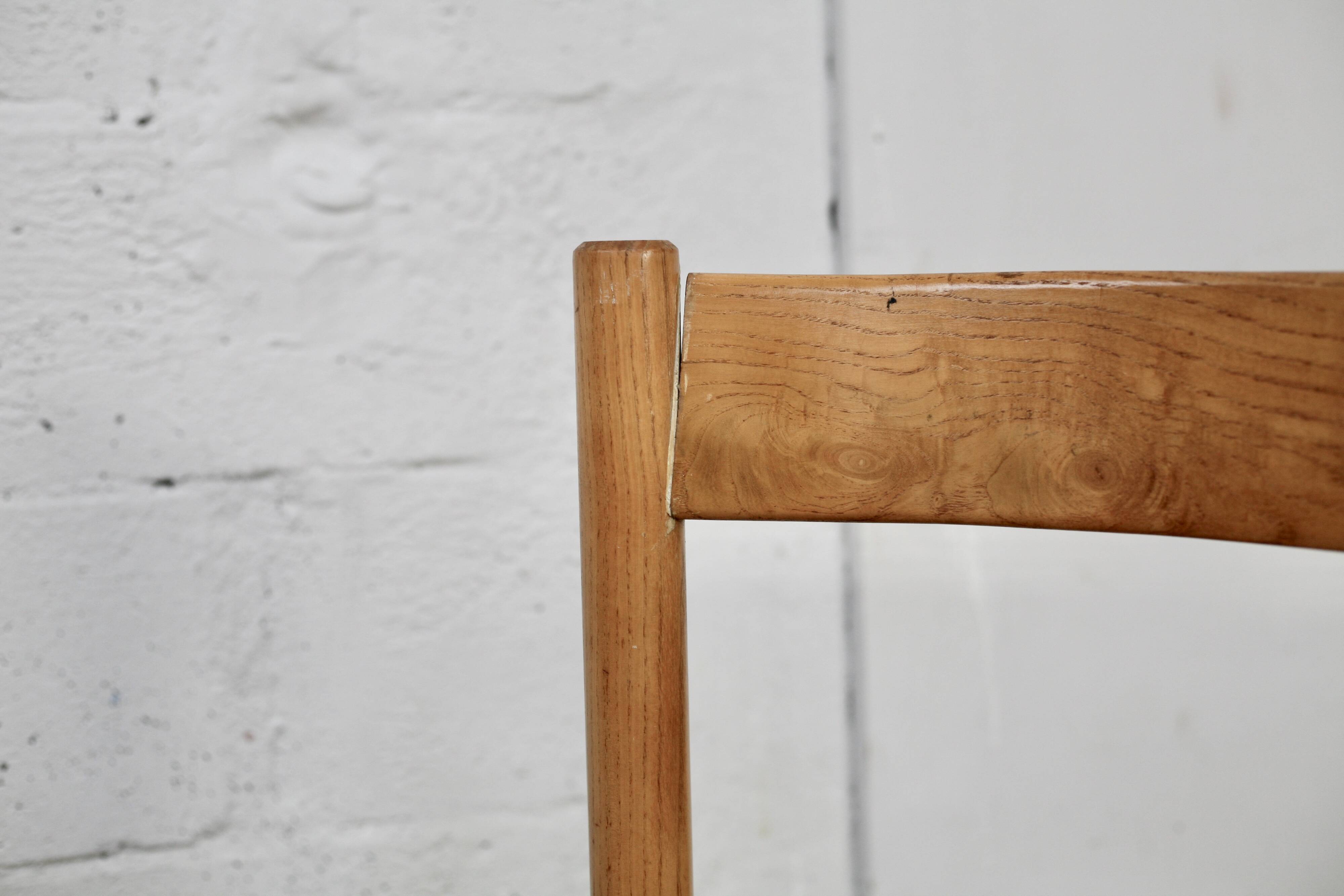 Pair of straw chairs. France, circa 1960