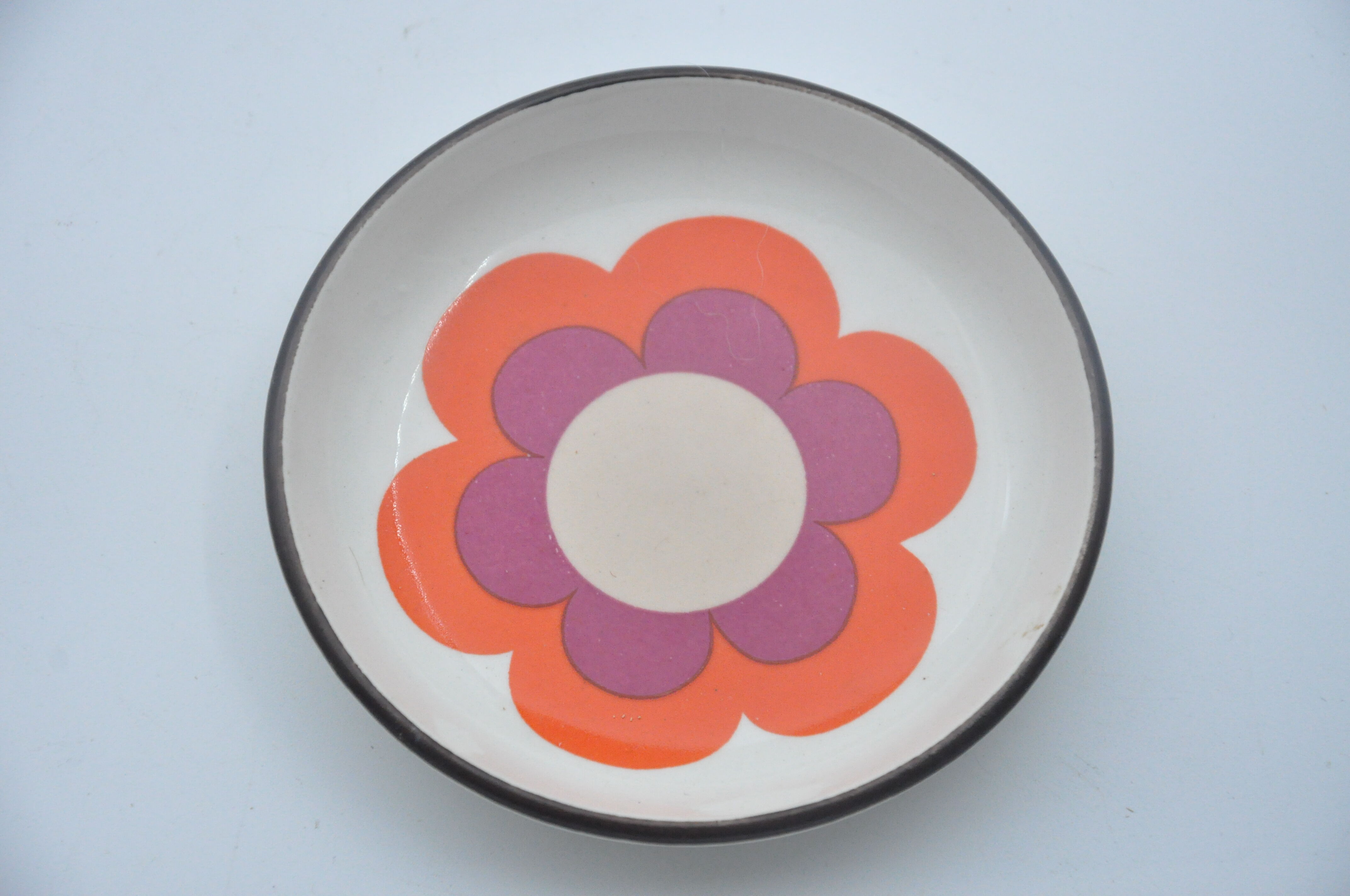 Old service 6 plates 2 cups GIEN model HARMONIS art table collection