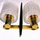 Carl fagerlund, wall lamp, brass & crystal, by , mid-century sweden