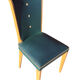 Chaise en Moleskine vert années 50