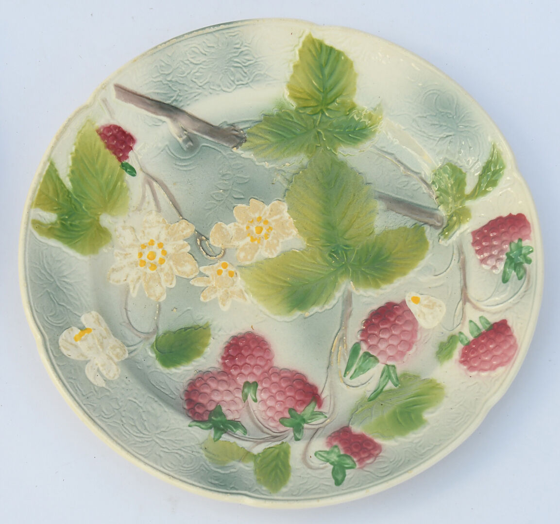 Suite of 5 fruit plates in Earthenware of Saint-Clément