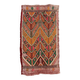 Vintage Turkish Mini Kilim 90x49 cm Wool Small Kelim Runner, shabby Chic