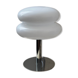 Lampe champignon design années 70 verre opaline acier chromé vintage variateur