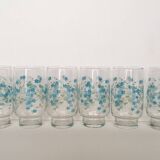 6 stackable forget-me-not glasses