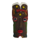 Vintage wall mask of Brazilian popular art by MOURA in clay.