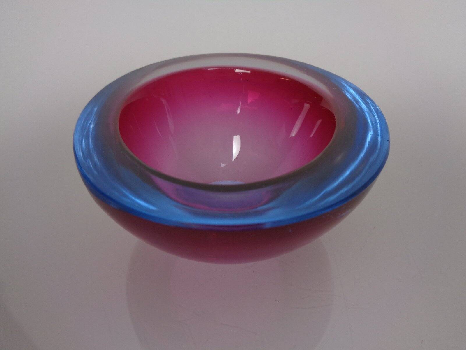 Sommerso Murano Glass Ashtray, Italy, 1960s