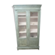Bibliothèque vitrine Anglaise Patinée