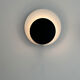 Pair of vintage "Cirkle" wall lights in black and white lacquered metal, Denmark 1970