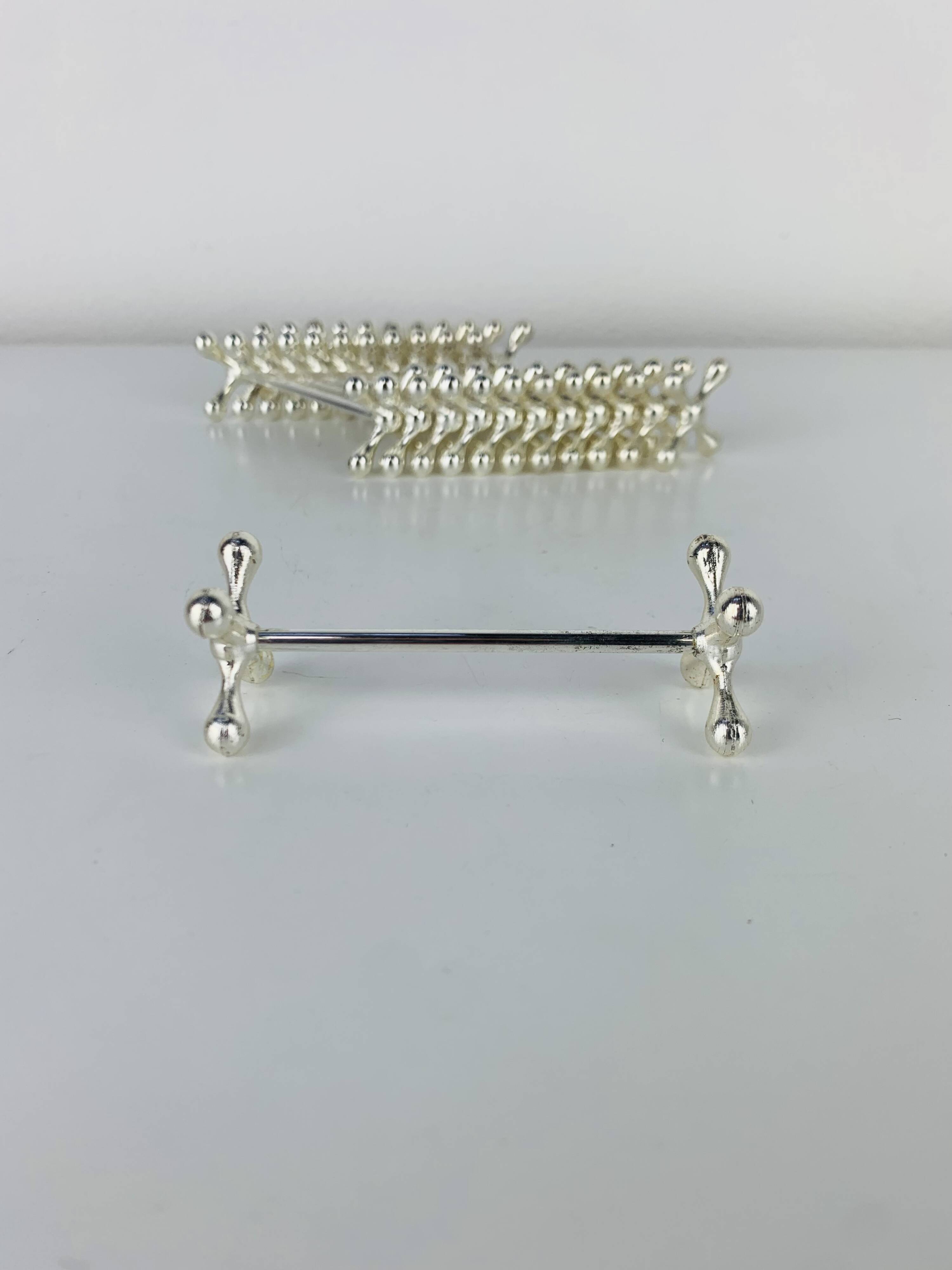 12 space age silver-plated knife rests by WMF, 1970