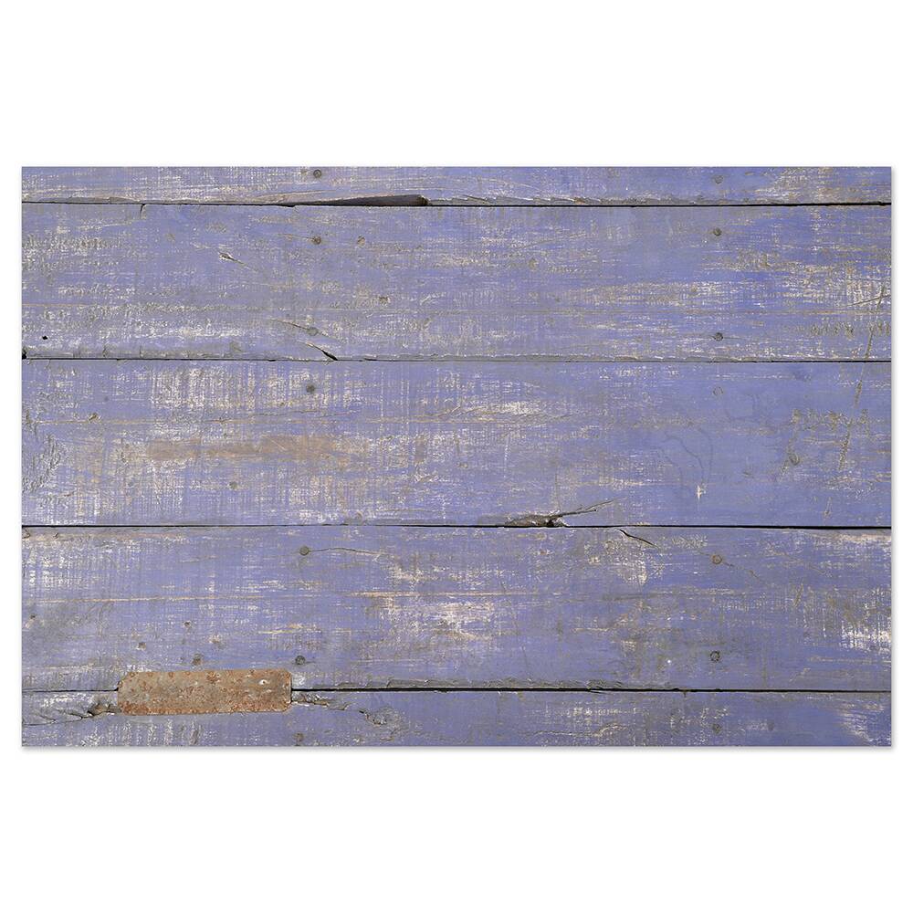 Table basse en bois à la patine bleue