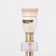 Orrefors crystal and brass table lamp for Vitrika