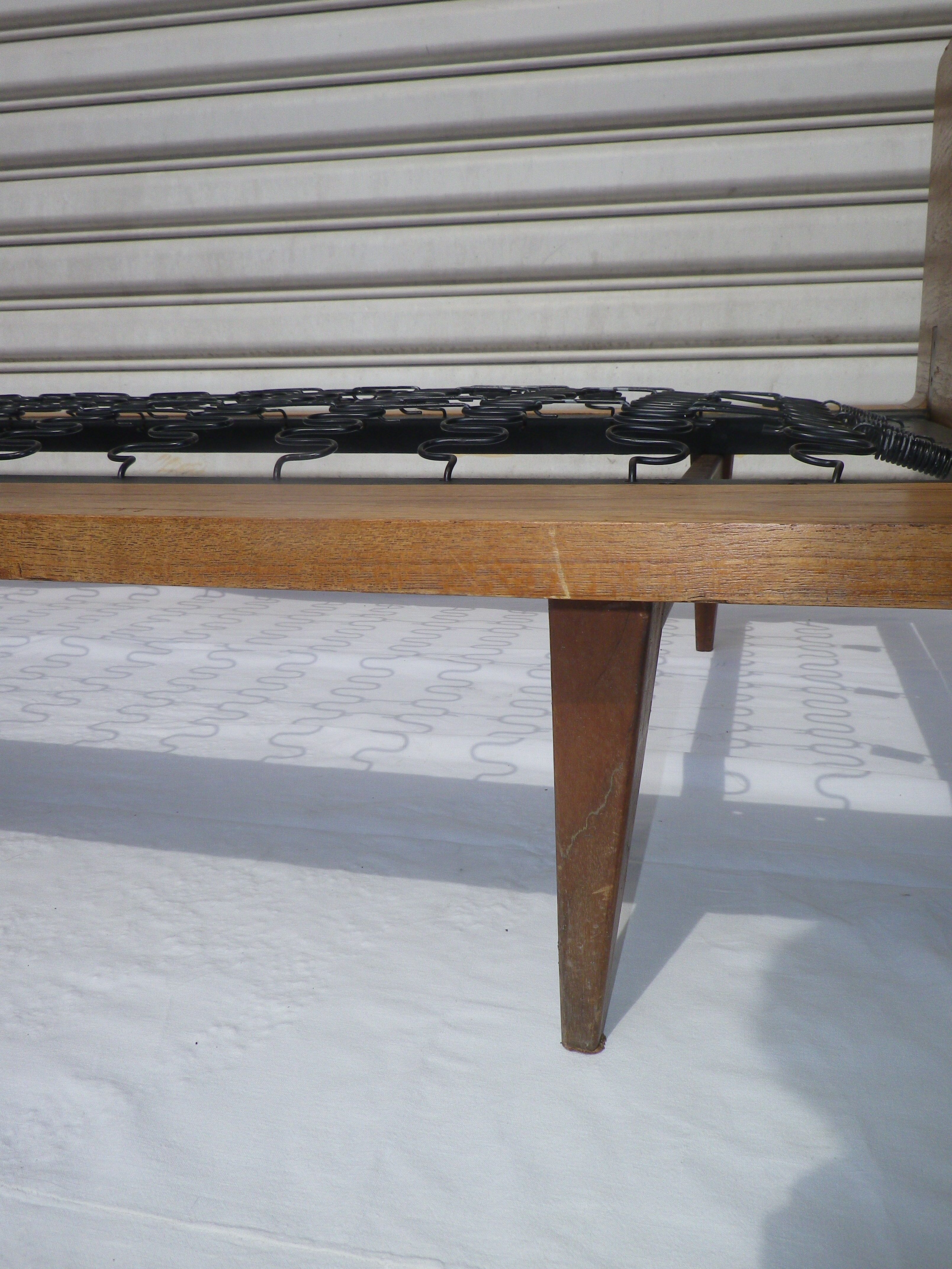 set of 2 beds 1950 Scandinavian veneer