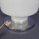 White glossy Murano glass table lamp mushroom Space Age modernism 1970