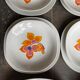full service porcelain Masse Surget at Mehun vintage dish 1970 orange