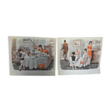 Set of 2 posters, the table & the house