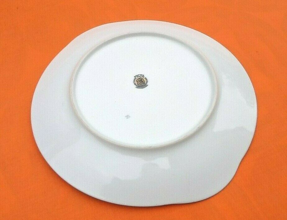 Round eared serving dish fine bohemian porcelain carlsbad floral décor