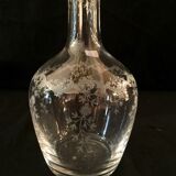 Engraved patterned glass carafe, late 19th century