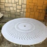 Old wrought iron garden table