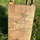 Vintage Dark Brown Wood Side Table - Vinyl Record Book Holder
