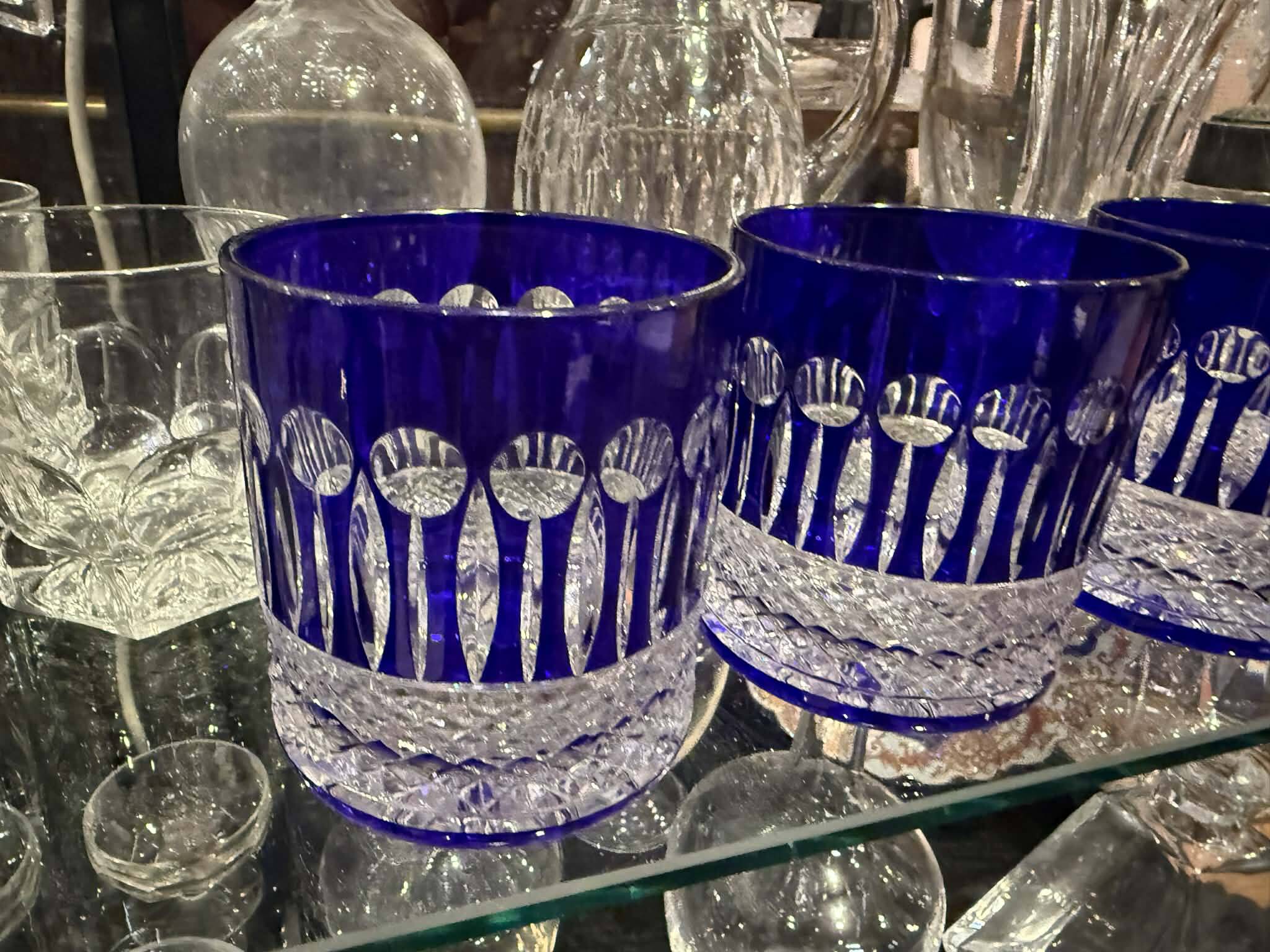 4 crystal whisky glasses from St Louis