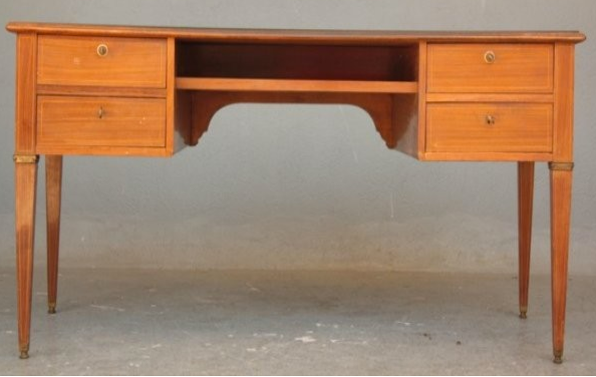 Plated style Louis XVI mahogany desk