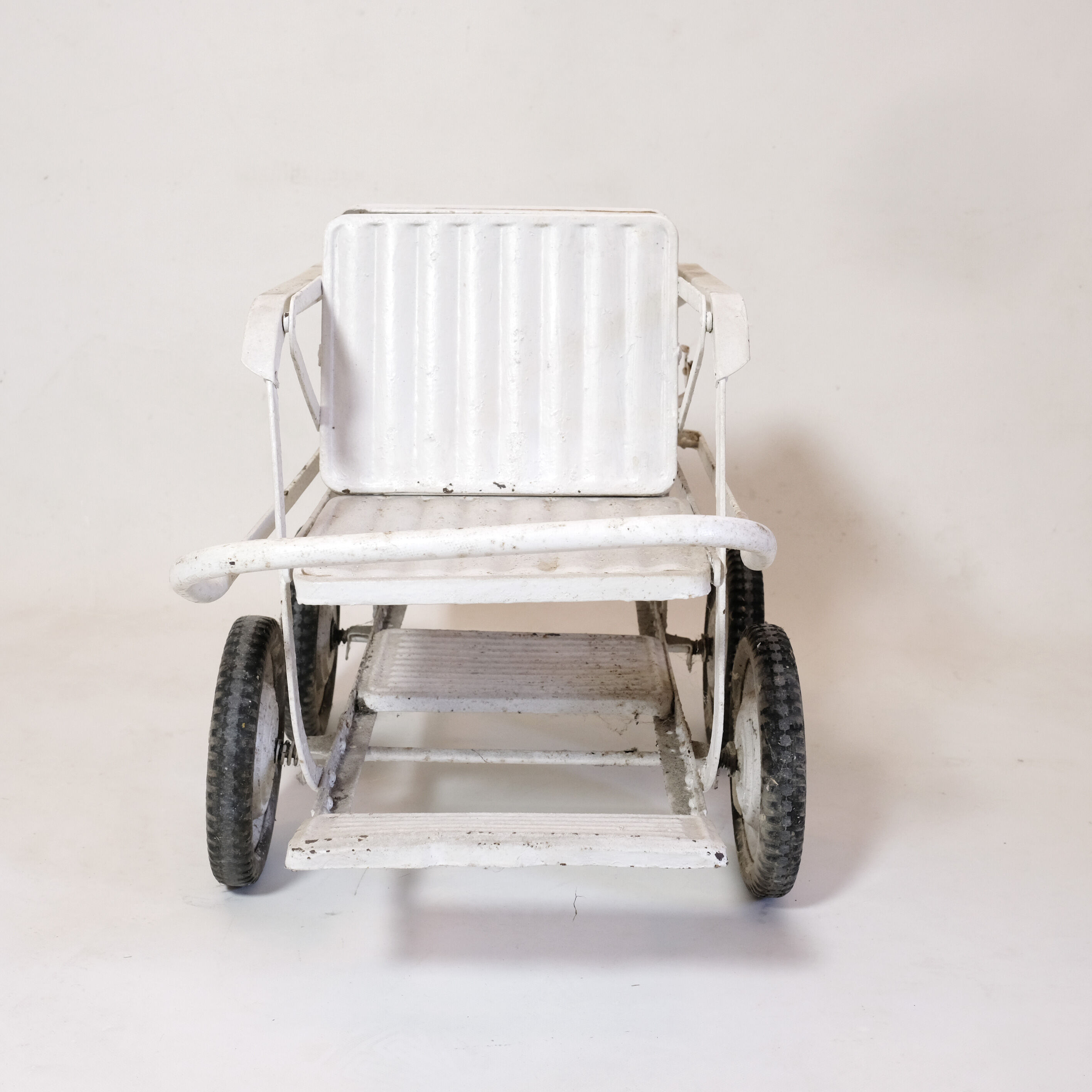 Retro modular double stroller.