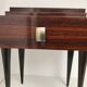 Chevet années 50-60 vintage en formica vernis laqué et pieds compas