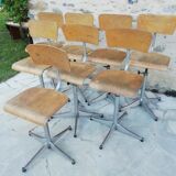 Set of 8 school chairs/workshop/office